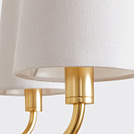 Люстра золотая с белыми тканевыми абажурами Coolness варинант исполнения - 4 | Loft Concept в Москве