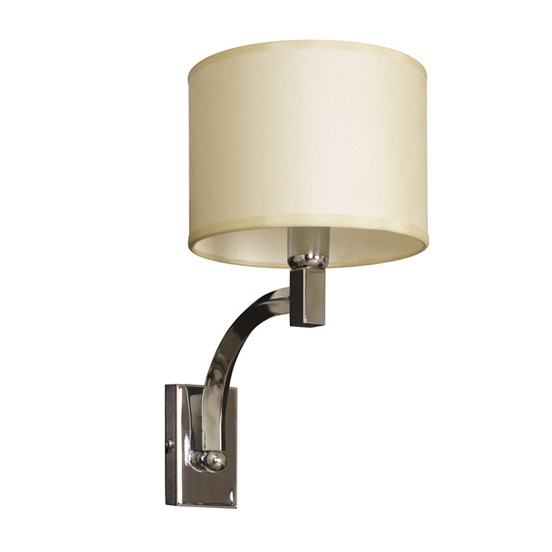 Бра с бежевым цилиндрическим абажуром Natural Concepts Хром Бежевый в Москве | Loft Concept 