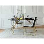 Обеденный стол на металлических ножках Ward Brass Dining Table варинант исполнения - 4 | Loft Concept в Москве