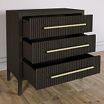 Комод Primo с 3 выдвижными ящиками Темный орех варинант исполнения - 5 | Loft Concept в Москве