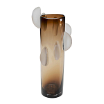 Ваза коричневая Forma Mare со стеклянными вставками варинант исполнения - 1 | Loft Concept в Москве