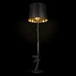 Торшер с черным абажуром и оригинальной ножкой в форме автомата Flos варинант исполнения - 3 | Loft Concept в Москве