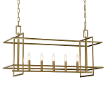 Подвесной светильник прямоугольный 5-ти ламповый Linear Kitchen Light варинант исполнения - 1 | Loft Concept в Москве