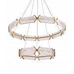 Люстра с 2-мя кольцами с текстурным природным рисунком IceFlame варинант исполнения - 2 | Loft Concept в Москве