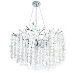 Люстра с круглыми хрустальными подвесками Fairytree Chrome Crystal Branches Chandelier 10 варинант исполнения - 2 | Loft Concept в Москве