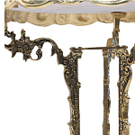 Стол бронзовый круглый с мраморной столешницей Coffee De Bronze варинант исполнения - 1 | Loft Concept в Москве