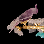 Люстра круглая на золотом каркасе с птичками и цветочным декором Miscellaneous herbs варинант исполнения - 6 | Loft Concept в Москве