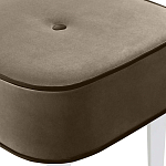 Квадратный мягкий пуф на белых ножках Winton Pouf Square варинант исполнения - 4 | Loft Concept в Москве