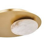 Бра с овальным основанием золотого цвета  и плафоном из алебастра Shaw Lighting варинант исполнения - 2 | Loft Concept в Москве