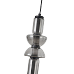 Подвесной светильник из дымчатого стекла цилиндрической формы с чёрным металлическим основанием Hiding secrets варинант исполнения - 3 | Loft Concept в Москве