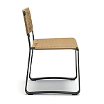 Дизайнерский стул с каркасом из металла с плетеными сиденьем и спинкой GREEN POINT Chair варинант исполнения - 5 | Loft Concept в Москве