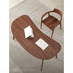 Стол рабочий округлой формы с ящиком  Working Moonnut Table варинант исполнения - 4 | Loft Concept в Москве