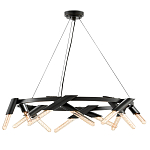 Люстра круглая с трубчатыми лампочками Vanguard Circle варинант исполнения - 1 | Loft Concept в Москве