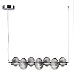 Подвесной светильник линейный с 7-ю рифлеными стеклянными шарами Marcelh Light варинант исполнения - 6 | Loft Concept в Москве