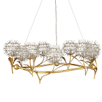 Люстра круглая с декором в виде цветков одуванчика Hanging Dandelion варинант исполнения - 4 | Loft Concept в Москве