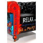 Кресло "Умный Умник" Rick and Morty graffiti chair натуральная кожа  варинант исполнения - 9 | Loft Concept в Москве