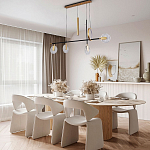 Линейная металлическая геометрическая люстра Geometry Crystal Linear Chandelier варинант исполнения - 2 | Loft Concept в Москве