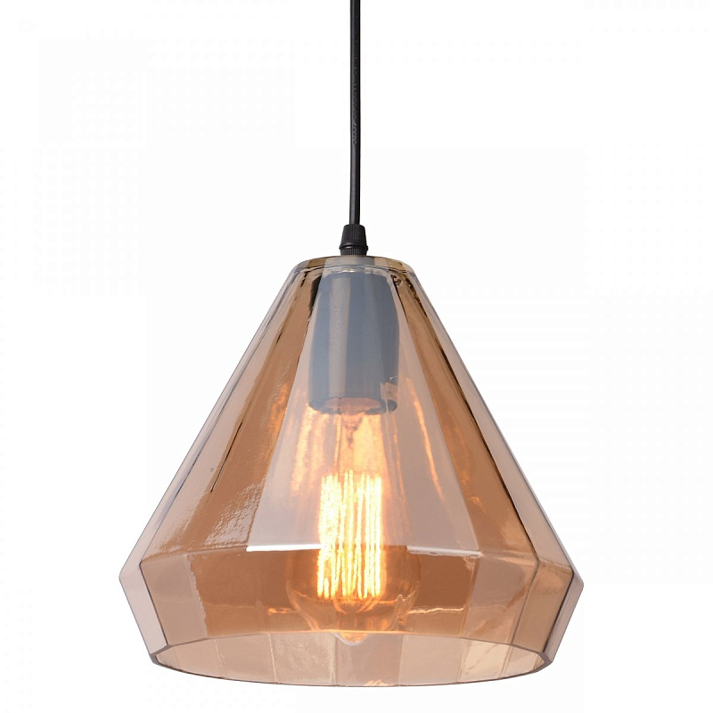   faceted cone Amber glass pendant lamp  (Amber)   | Loft Concept 