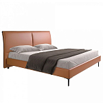 Кровать двуспальная коричневая из экокожи Modern Look варинант исполнения - 1 | Loft Concept в Москве