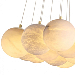 Люстра подвесная круглая с сферическими плафонами из натурального камня Glowing Spheres варинант исполнения - 5 | Loft Concept в Москве