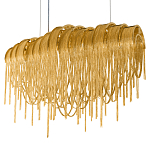 Люстра подвесная с металлическими цепочками и изогнутыми металлическими дугами 72 см Atlantis Chain варинант исполнения - 18 | Loft Concept в Москве