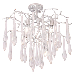 Люстра потолочная с прозрачными стеклянными подвесками в форме капель Droplet Chandelier варинант исполнения - 1 | Loft Concept в Москве