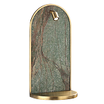 Настенный светильник зеленого цвета с бронзовой рамкой овальной формы с полкой Herbarium  варинант исполнения - 3 | Loft Concept в Москве