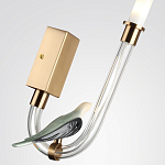 Бра с прозрачной изогнутой трубкой и декоративной фигуркой птицы Ganthea варинант исполнения - 4 | Loft Concept в Москве