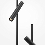 Напольный торшер светодионый черный Lumen Duo варинант исполнения - 3 | Loft Concept в Москве