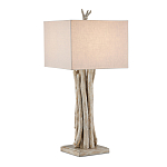 Настольная лампа с каркасом в виде веток деревьев с абажуром из ткани Natural Driftwood варинант исполнения - 1 | Loft Concept в Москве