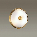 Бра круглое с матовым стеклянным плафоном и металлической окантовкой Soft Halo варинант исполнения - 4 | Loft Concept в Москве