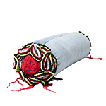 Подушка из джинсовой одежды и вязания Heart&Brain 2 варинант исполнения - 2 | Loft Concept в Москве