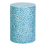 Столик с инкрустацией с перламутровым узором Flower Blue варинант исполнения - 1 | Loft Concept в Москве