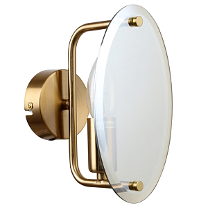 Бра с плоским овальным плафоном Smoky Glass Style