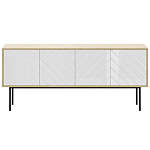 Длинная тумба с зеркальным декором Serena варинант исполнения - 8 | Loft Concept в Москве