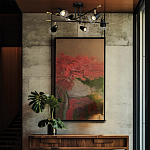 Потолочный светильник с конусообразными плафонами с контрастным сочетанием бронзы и глубоким черным цветом Aurika варинант исполнения - 4 | Loft Concept в Москве