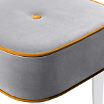 Квадратный мягкий пуф на белых ножках Winton Pouf Square варинант исполнения - 12 | Loft Concept в Москве