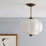 Подвесной светильник с абажуром из молочного стекла Vintage Charm варинант исполнения - 2 | Loft Concept в Москве