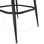 Барный стул со спинкой и подлокотниками на 4-х металлических ножках Douglas Rhombus Синий Велюр варинант исполнения - 4 | Loft Concept в Москве