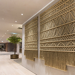 Панно на стену плетеное Макраме бежевый цвет  варинант исполнения - 8 | Loft Concept в Москве