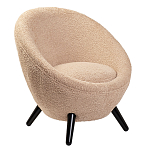 Кресло розовое с обивка из искусственного каракуля Iconic Creation варинант исполнения - 1 | Loft Concept в Москве