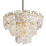 Люстра многоярусная с объемными прозрачными цветами Hanging Flowers варинант исполнения - 1 | Loft Concept в Москве