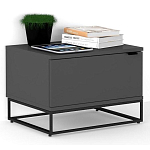 Тумба прикроватная цвета графит с ящиками Strict Lines варинант исполнения - 2 | Loft Concept в Москве