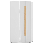 Шкаф угловой с белым глянцевым фасадом Grace of Furniture варинант исполнения - 1 | Loft Concept в Москве