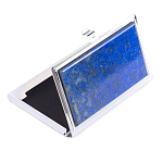Визитница карманная металлическая с накладкой из натурального камня Лазурит Stone Business Card Holders  варинант исполнения - 2 | Loft Concept в Москве