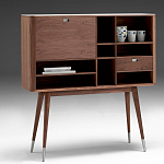 Дизайнерский комод-буфет на высоких ножках с выдвижными ящиками и открытыми полками Joshar варинант исполнения - 1 | Loft Concept в Москве