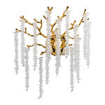 Бра золотого цвета с ветвями и хрустальными подвесками FAIRYTREE Light варинант исполнения - 1 | Loft Concept в Москве