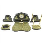 Настольный письменный набор из змеевика из 7-ми элементов Successful Leader варинант исполнения - 1 | Loft Concept в Москве