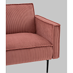 Диван современный вельветовый прямой Worcester Коралл варинант исполнения - 3 | Loft Concept в Москве