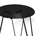 Стол журнальный c круглой столешницей из стекла серого цвета Gray and Gold Marble варинант исполнения - 5 | Loft Concept в Москве